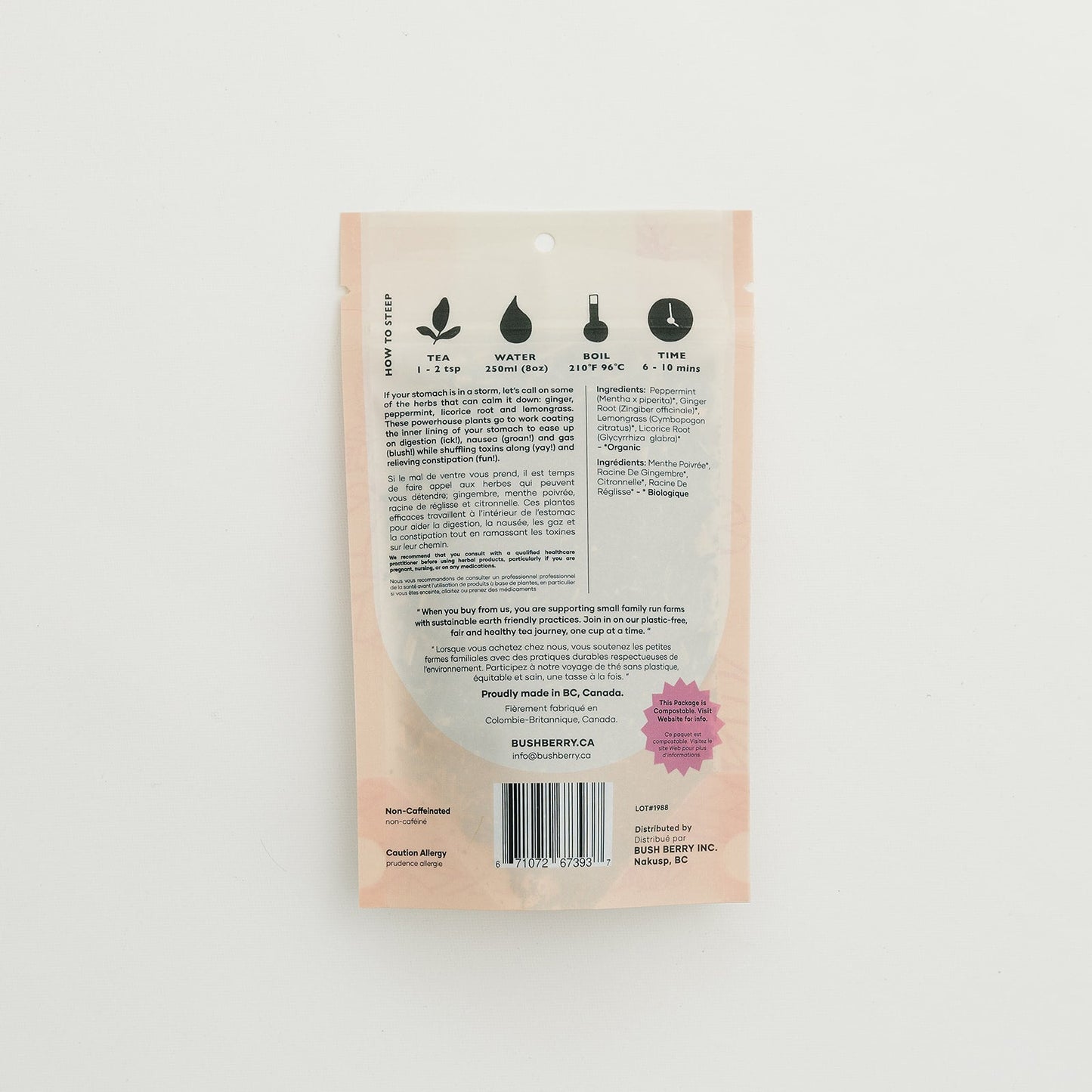 Organic Stomach Soothing Tea Bush Berry