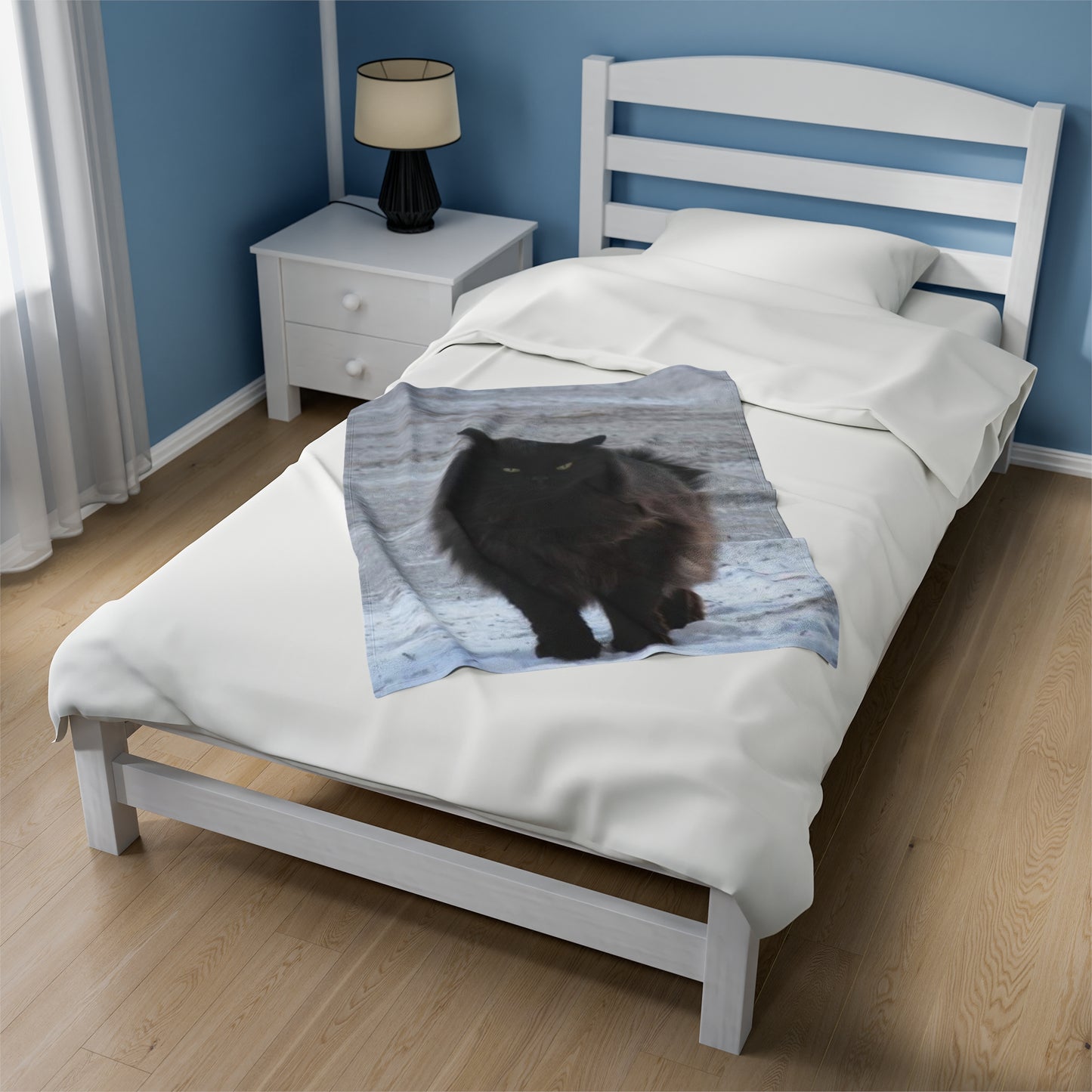 Shadow Kat Velveteen Plush Blanket