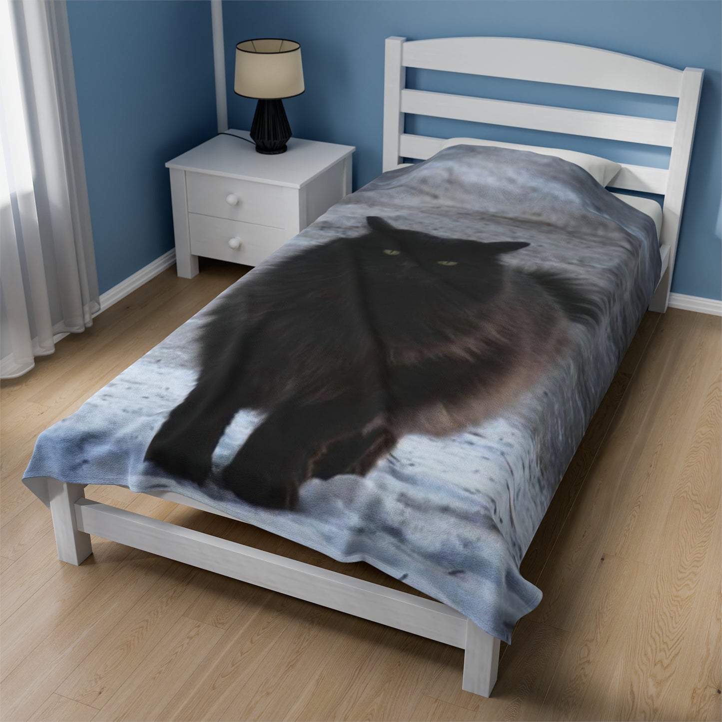 Shadow Kat Velveteen Plush Blanket