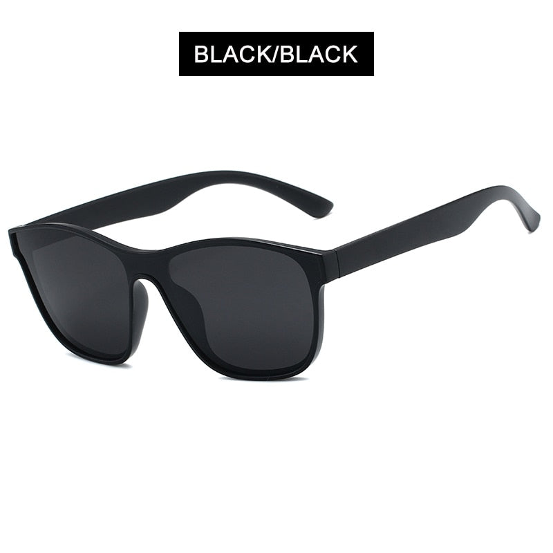 HOOBAN 2021 New Square Polarized Sunglasses Men Women Fashion Square Male Sun Glasses Brand Design One-piece Lens Eyewear UV400