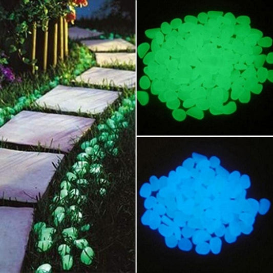 25/50pcs Glow in the Dark Garden Pebbles Glow Stones Rocks for Walkways Garden Path Patio Lawn Garden Yard Decor Luminous Stones Elk-Valley 3D