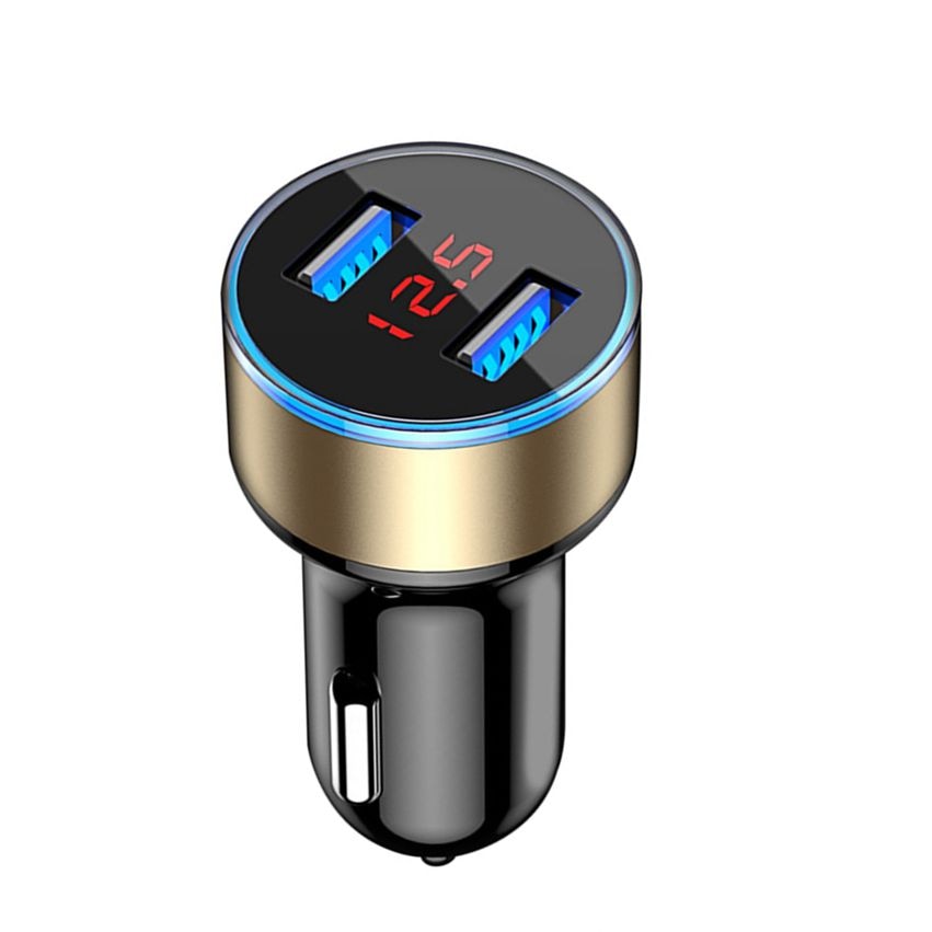 4.8A LED Display USB Phone Charger Car-Charger for Xiaomi Samsung For iPhone 12 11 Pro 7 8 Plus Mobile Phone Adapter Car Charger