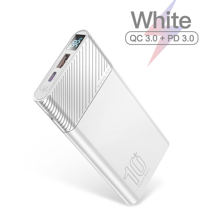 KUULAA Power Bank 10000mAh QC PD 3.0 PoverBank Fast Charging PowerBank 10000 mAh USB External Battery Charger For Xiaomi Mi 10