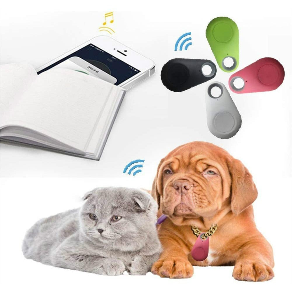 Pets Smart Mini GPS Tracker Anti-Lost Waterproof with Bluetooth for Pet Dog Cat Keys Bag Kids Trackers Finder Equipment