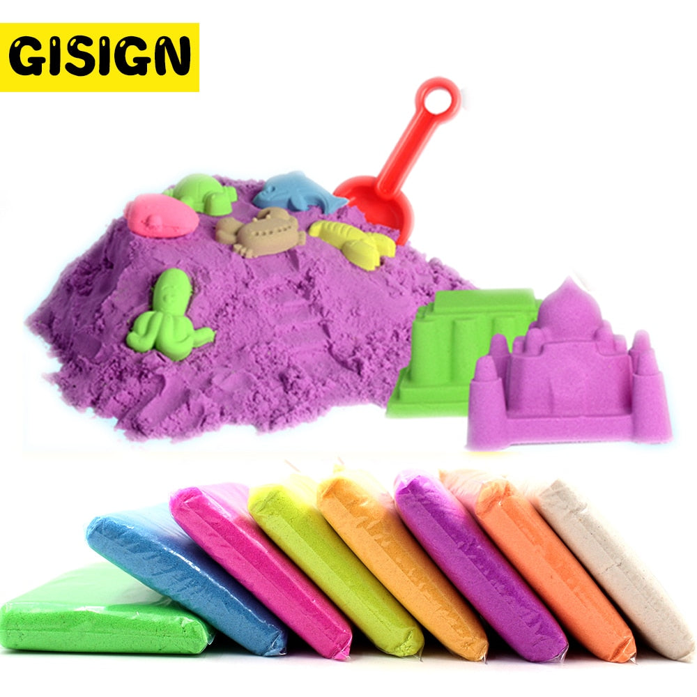 100g/bag Sand Slime Soft Clay Novelty Beach Toys Model Clay Dynamic Moving Magic Sand Toys for Children Elk-Valley 3D