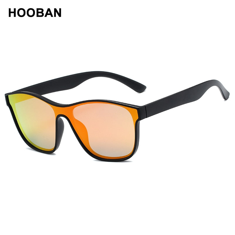 HOOBAN 2021 New Square Polarized Sunglasses Men Women Fashion Square Male Sun Glasses Brand Design One-piece Lens Eyewear UV400