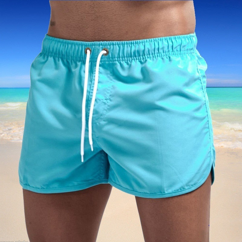 2021 Summer Men's Swimwear Shorts Brand Beachwear Sexy Swim Trunks Men Swimsuit Low Waist Breathable Beach Wear Surf