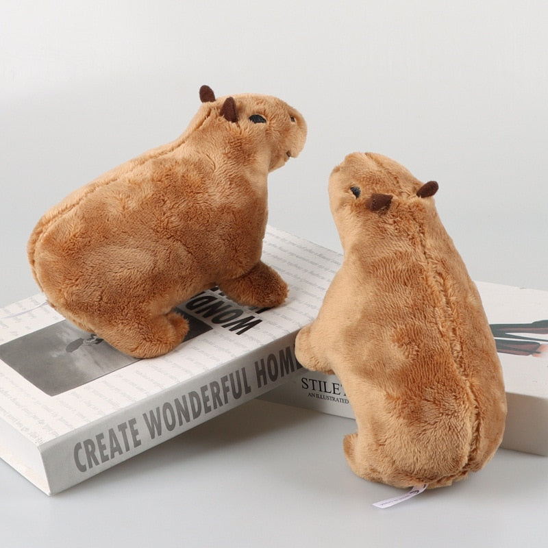 Simulation Capybara Stuffed Animals Plush Toy Soft Dolls Real Life Capybara Dolls Kids Toys Peluche Juguetes Christmas Gift 18cm