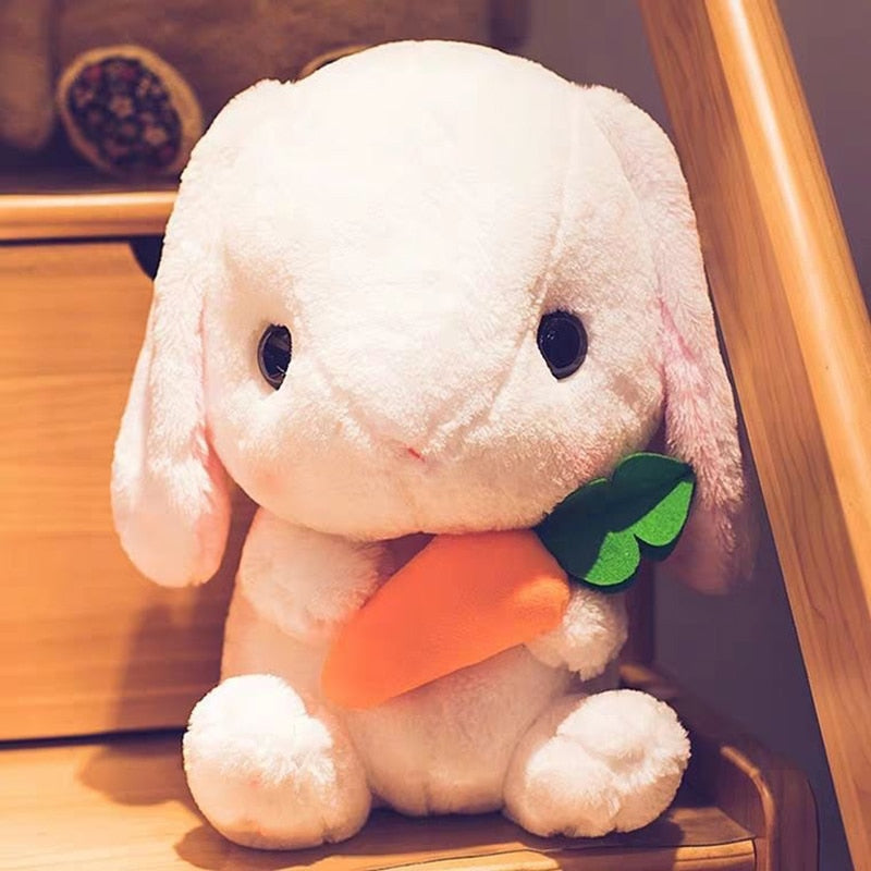 43cm Cute Stuffed Rabbit Plush Toy Soft Toys cushion Bunny Kid Pillow Doll Birthday Gifts for Children Baby Accompany Sleep Toy Elk-Valley 3D