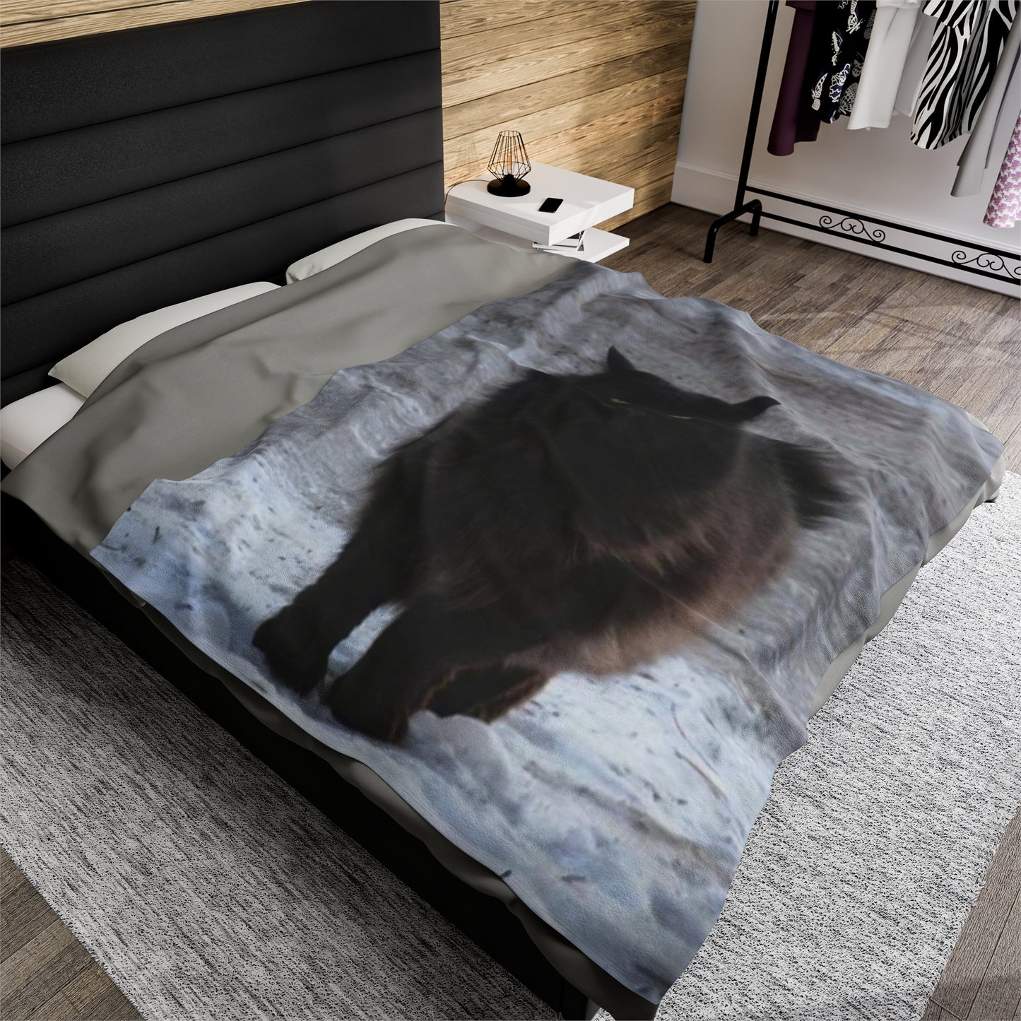 Shadow Kat Velveteen Plush Blanket